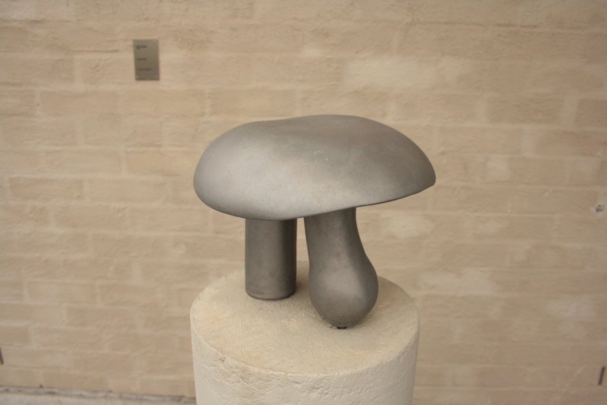 Beech Mushroom Sculpture as Pi Symbol: Unique Scroll Form in Stockholm's