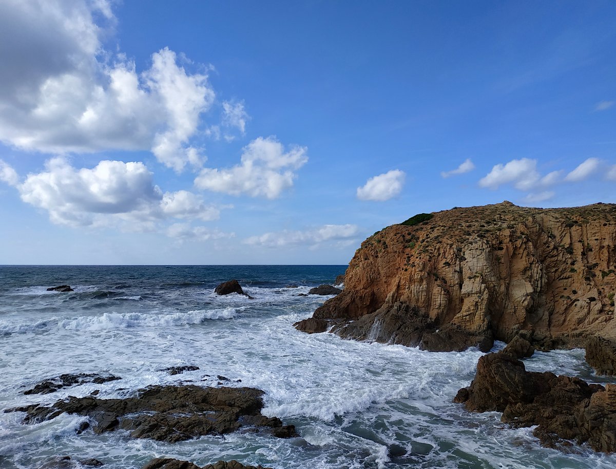 Metal-rich Capo Pecora, dominating the coast of Sardinia