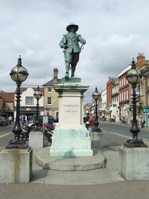 Cromwell's Stone Sentinel: St Ives's Unveiled Statue - 1901